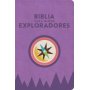 Biblia RVR 1960 para Niños Exploradores Lavanda Compás Símil Piel