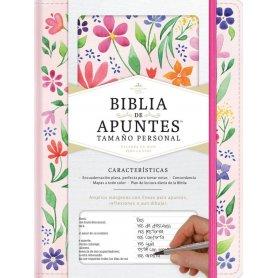 Biblia RVR 1960 de Apuntes Tamaño Manual Floreada Tela Impresa