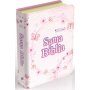 Biblia RVR 1960 Compacta Símil Piel Juvenil Mariposa Palo Rosa