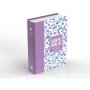 Biblia RVR 1960 Compacta Símil Piel Flores Lila Claro