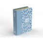 Biblia RVR 1960 Compacta Símil Piel Flores Azul Grisáceo