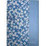Biblia RVR 1960 Compacta Símil Piel Flores Azul Grisáceo