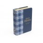 Biblia RVR 1960 Compacta Símil Piel Cuadros Azul Oscuro