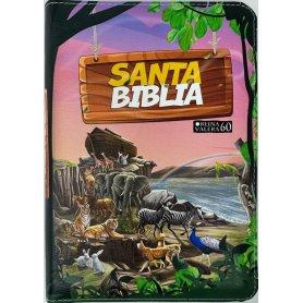 Biblia RVR 1960 Compacta para Niños Vinilo con Cierre
