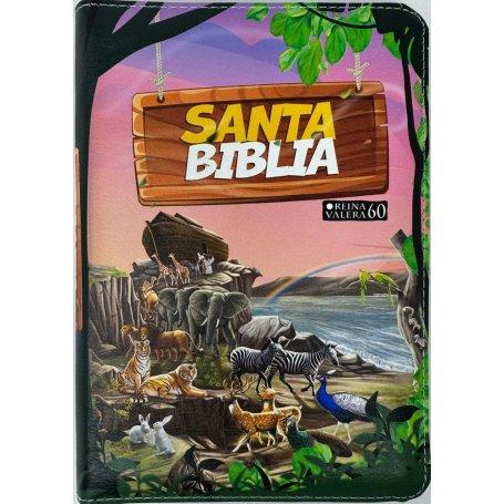 Biblia RVR 1960 Compacta para Niños Vinilo con Cierre