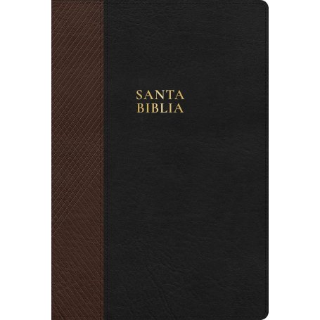 Biblia RVR 1960 Letra Súper Gigante Negro y Café Símil Piel