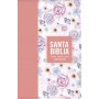 Biblia RVR 1960 Letra Grande Tamaño Manual Símil Piel Rosa Claro