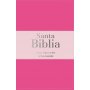 Biblia RVR 1960 Letra Grande Tamaño Manual Tricolor Fucsia Palo Rosa Fucsia con Cierre e Índice