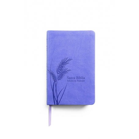 Biblia RVR 1960 Letra Grande Tamaño Manual Lavanda Claro Símil Piel