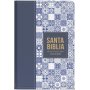 Biblia RVR 1960 Letra Grande Tamaño Manual Símil Piel Azul Oscuro