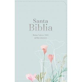 Biblia RVR 1960 Letra Grande Tamaño Manual Símil Piel Menta Fresca