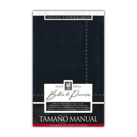 Biblia RVR 1960 de Promesas Tamaño Manual Edición Negro Imitación Piel con Índice