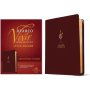 Biblia RVR 1960 de Estudio del Diario Vivir Letra Grande Símil Piel Vino Tinto Letra Roja