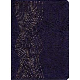 Biblia RVR 1960 de Estudio del Diario Vivir Símil Piel Morado Oscuro Letra Roja