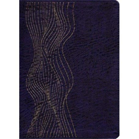 Biblia RVR 1960 de Estudio del Diario Vivir Símil Piel Morado Oscuro Letra Roja