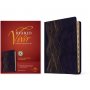 Biblia RVR 1960 de Estudio del Diario Vivir Símil Piel Morado Oscuro Índice Letra Roja
