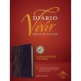 Biblia RVR 1960 de Estudio del Diario Vivir Símil Piel Morado Oscuro Índice Letra Roja
