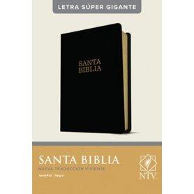 Biblia NTV Letra Súper Gigante Piel Negro con Índice