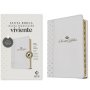Biblia NTV Manual Letra Grande con Filament Símil Piel Blanco Índice Letra Roja