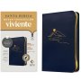 Biblia NTV Compacta Letra Gigante con Filament Símil Piel Azul Índice Letra Roja Cierre