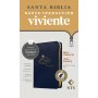 Biblia NTV Compacta Letra Gigante con Filament Símil Piel Azul Índice Letra Roja Cierre