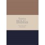 Biblia RVR 1960 Compacta Letra Grande 11 puntos Símil Piel Marrón Beige Negro