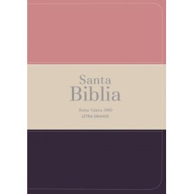 Biblia RVR 1960 Compacta Letra Grande 11 puntos Símil Piel Melon Beige Granate Oscuro