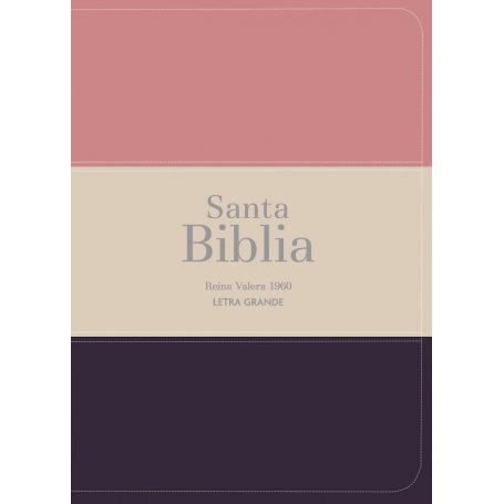 Biblia RVR 1960 Compacta Letra Grande 11 puntos Símil Piel Melon Beige Granate Oscuro