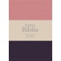 Biblia RVR 1960 Compacta Letra Grande 11 puntos Símil Piel Melon Beige Granate Oscuro