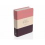 Biblia RVR 1960 Compacta Letra Grande 11 puntos Símil Piel Melon Beige Granate Oscuro