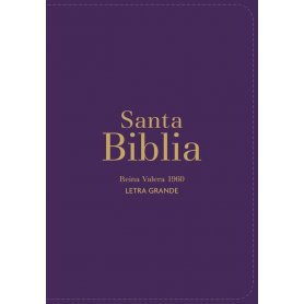 Biblia RVR 1960 Compacta Letra Grande 11 puntos Símil Piel Morado
