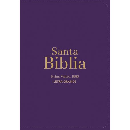 Biblia RVR 1960 Compacta Letra Grande 11 puntos Símil Piel Morado