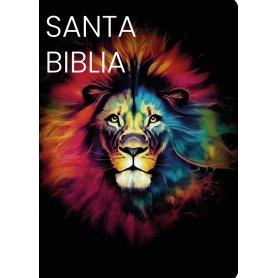 Biblia RVR 1960 Compacta Letra Grande 11 puntos Símil Piel Negro León Colores