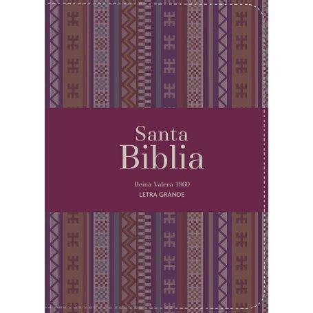 Biblia RVR 1960 Compacta Letra Grande 11 puntos Símil Piel Andina Borgoña