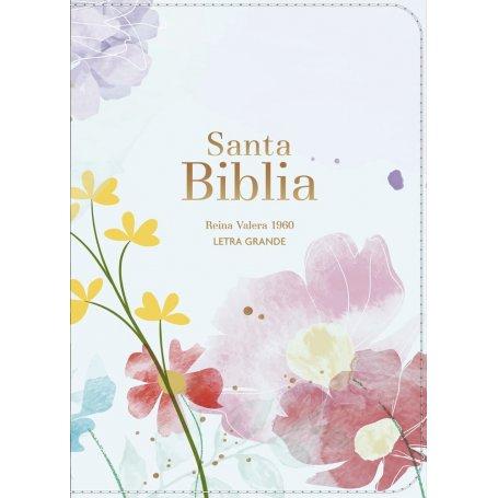 Biblia RVR 1960 Compacta Letra Grande 11 puntos Símil Piel Azul Claro