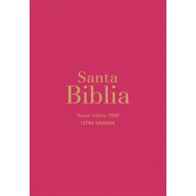 Biblia RVR 1960 Compacta Letra Grande 11 puntos Símil Piel Fucsia
