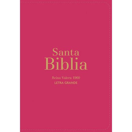 Biblia RVR 1960 Compacta Letra Grande 11 puntos Símil Piel Fucsia
