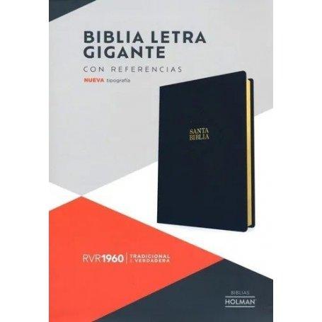 Biblia RVR 1960 Super Gigante Negro Símil Piel (Edición 2023)