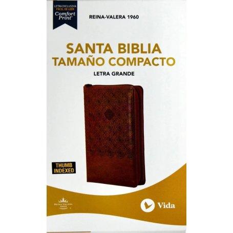 Biblia RVR 1960 Compacta Marrón Índice Cierre