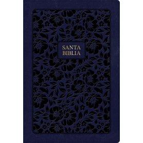 Biblia RVR 1960 Letra Grande Tamaño Manual Edición Especial, Azul Marino, Símil Piel