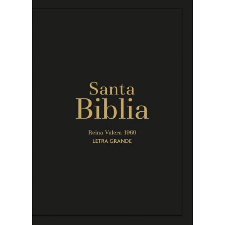 Biblia RVR 1960 Compacta Letra Grande 11 puntos Símil Piel Vinilo Negro con Mapas a color