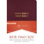 Biblia RVR 1960 KJV Bilingüe Letra Grande Borgoña Símil Piel