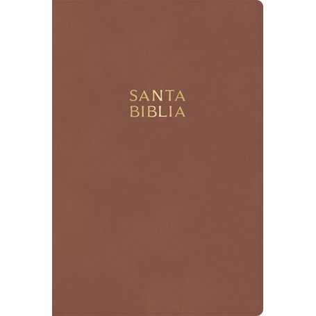 Biblia RVR 1960 Letra Gigante Café Madera Símil Piel