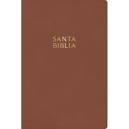 Biblia RVR 1960 Letra Gigante Café Madera Símil Piel con Índice