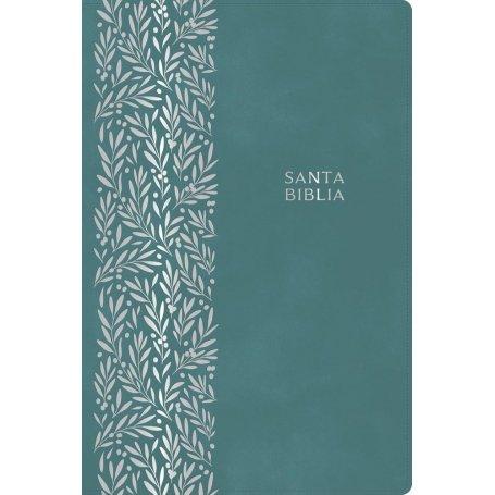 Biblia RVR 1960 Letra Gigante Verde Esmeralda Símil Piel