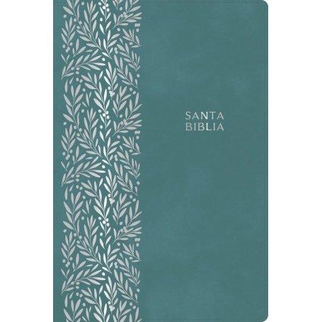 Biblia RVR 1960 Letra Gigante Verde Esmeralda Símil Piel con Índice