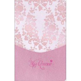 Biblia RVR 1960 Mis Quince Rosa Floreado Símil Piel