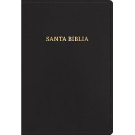 Biblia RVR 1960 Súper Gigante Negro Símil Piel con Índice