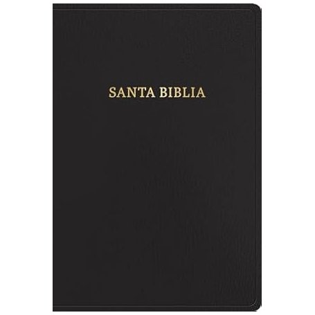 Biblia RVR 1960 Súper Gigante Negro Símil Piel con Índice