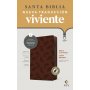 Biblia NTV Ultrafina Letra Grande con Filament Símil Piel Palmera Café Índice Letra Roja Cierre
